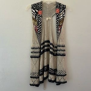 Anthropologie Crochet Boho Vest Size M/L